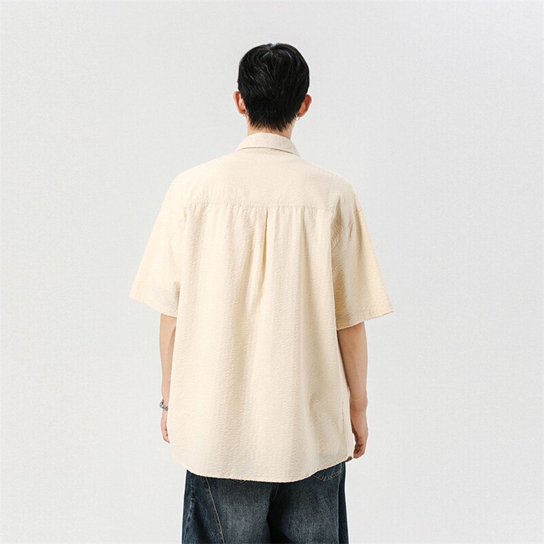 无影墙纯色短袖衬衫耐磨衬衫休闲百搭MD-TH530-特批40控69,男装T恤,星座717
