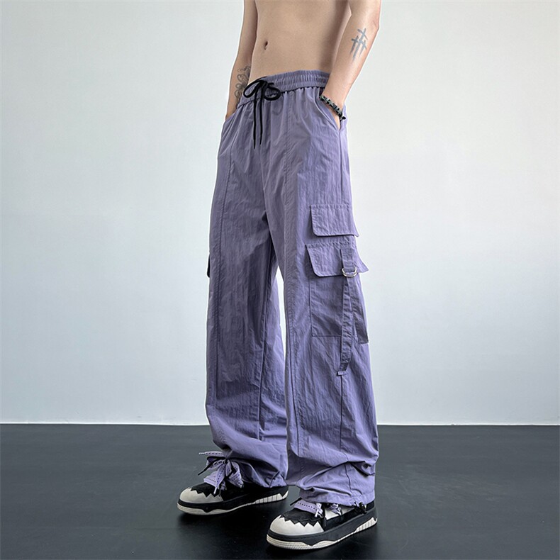 美式hiphop高街宽松飘带工装ins休闲裤货号K2310P55,男装休闲裤,电商A063