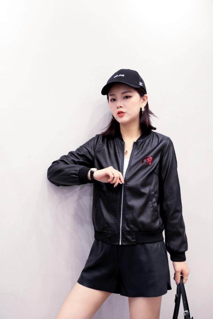 皮衣，女装皮衣，欧麦妮