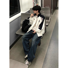 706-1-WY1622-P48特P现货秋季美式撞色运动卫衣棒球服外套，女装短外套，星座706-1
