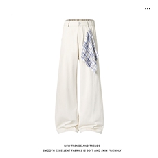 弯刀拼接复古方巾阔腿休闲纯棉裤K360特批3259.9，男装棉裤，星座718-1