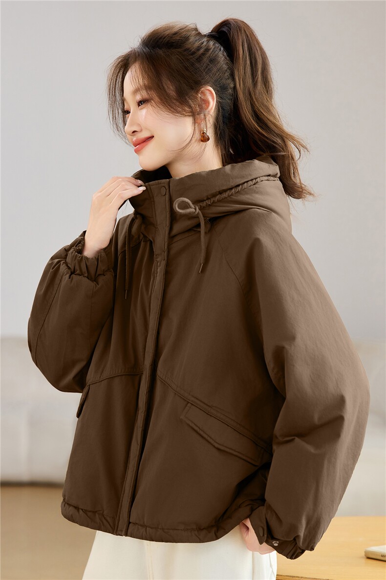 叶笙衣82550带帽拉链棉衣,女装棉衣/棉服,叶笙衣