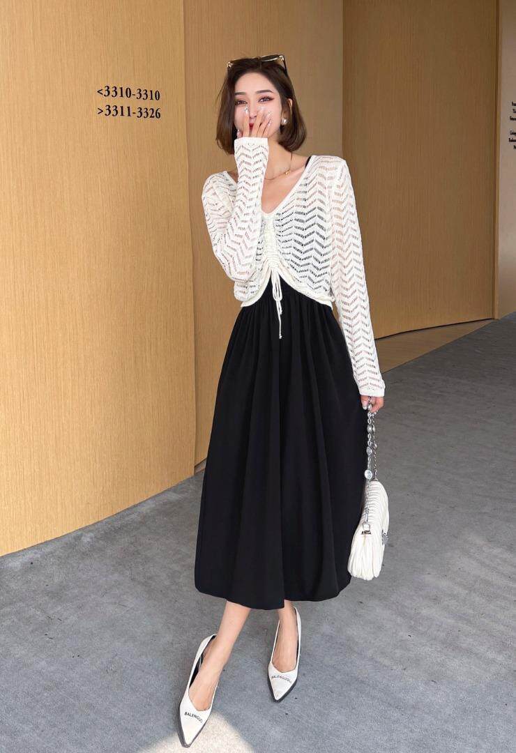 （现货）两件套连衣裙，女装连衣裙，伊娜蕾尔