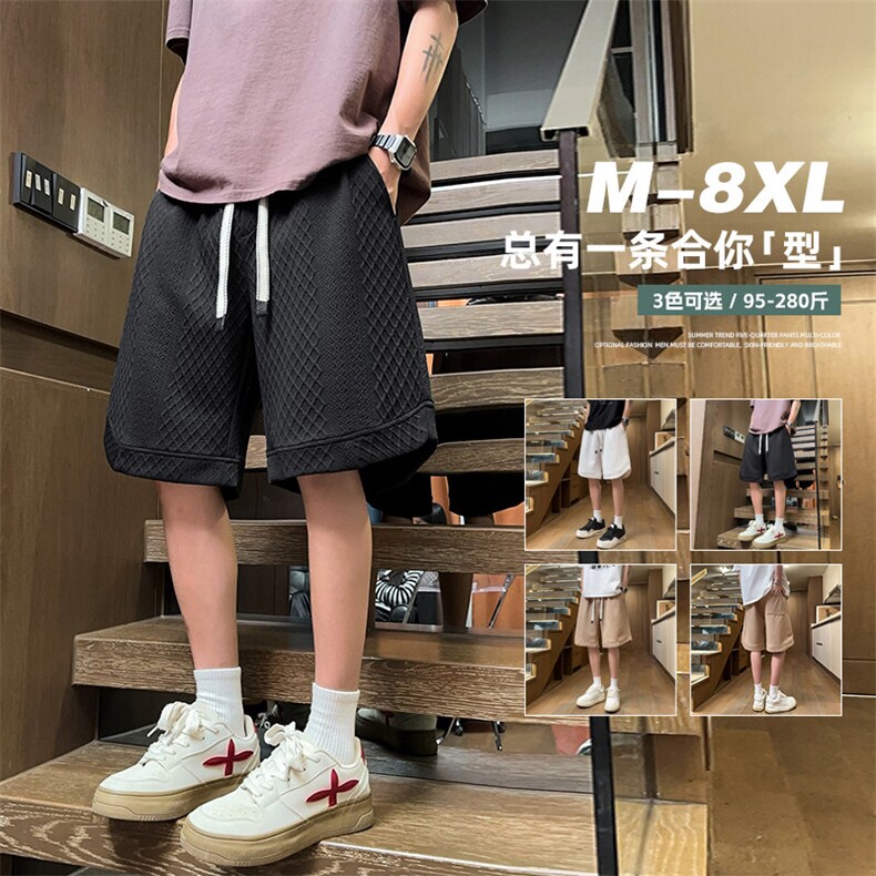 酒店-提花面料短裤美式潮牌夏季工装大码五分裤DK817P27图片