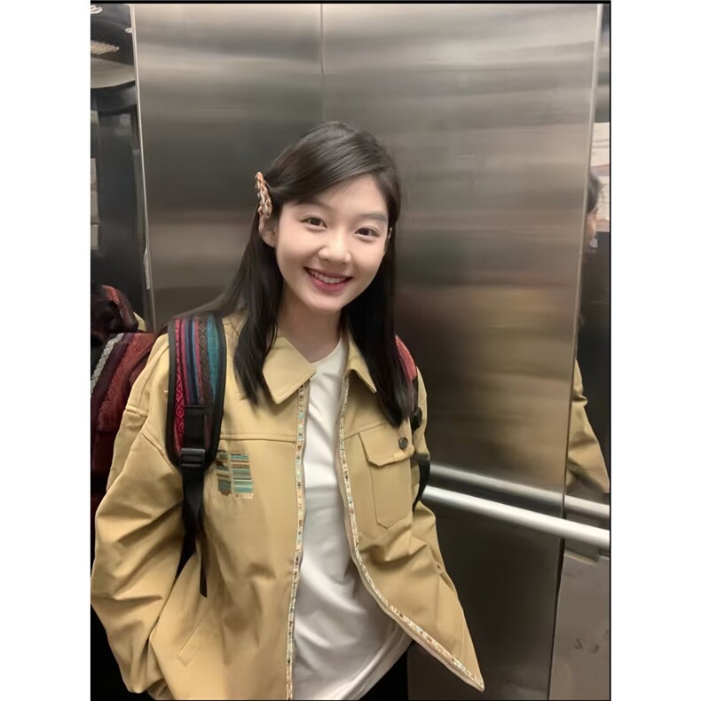 美式复古刺绣翻领外套2025春秋新款宽松设计感情侣百搭工装夹克,男装夹克,星座601-1