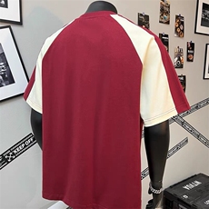得物300克重磅双纱纯棉宽松撞色打底衫短袖圆领T恤男RH5020-特P35，男装T恤，星座610B-1