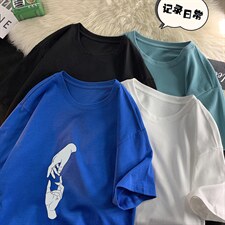 DX17147-P20纯短袖t恤男大码半袖打底衫宽松体恤衫平铺，男装T恤，电商A040