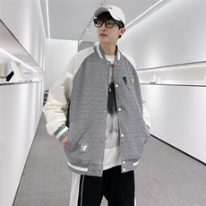 秋装新款时尚夹克棒球服男女同款中性风情侣款刺绣外套8013-P95，男装夹克，电商A441-1