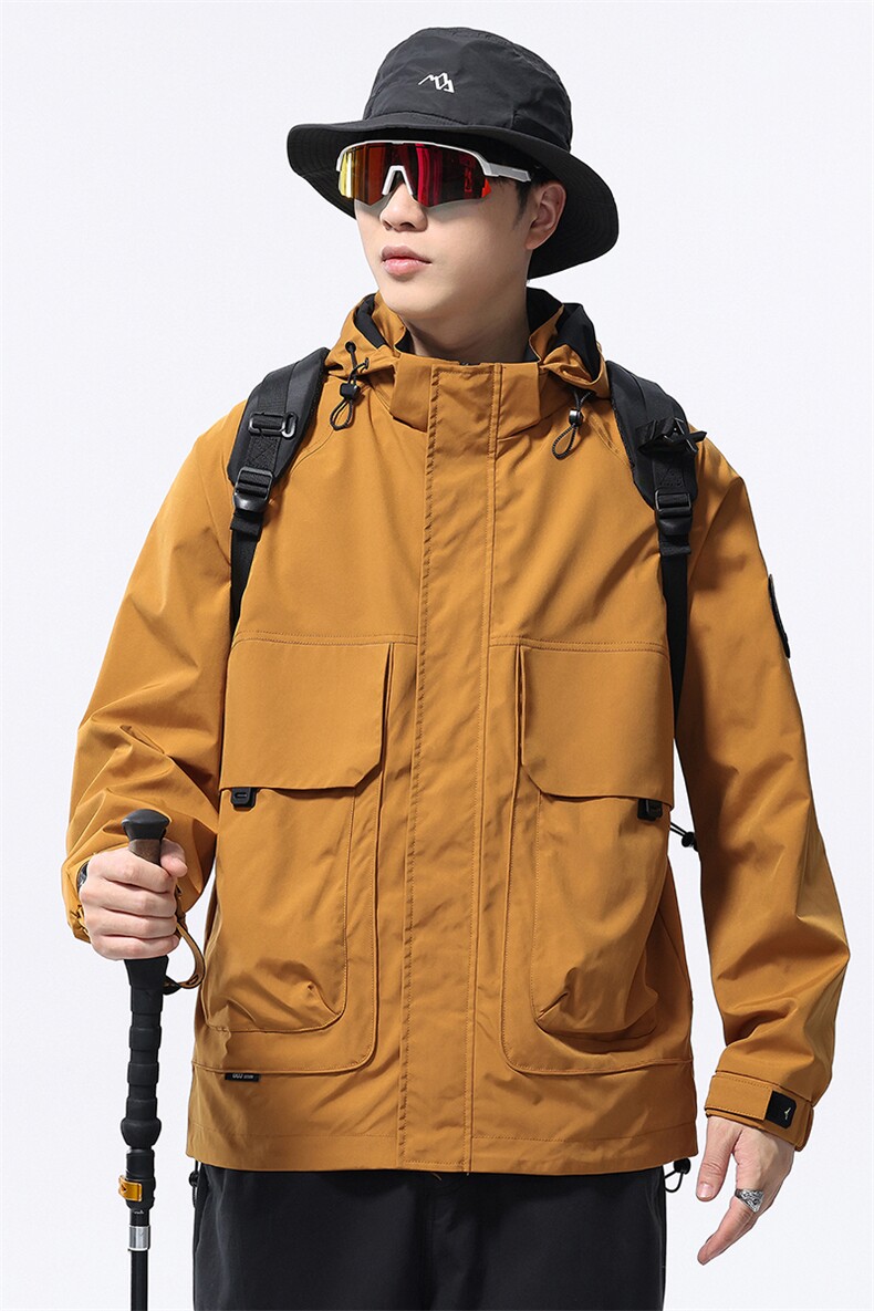 新款秋季夹克外套防风休闲男运动连帽时尚潮流款F0917-p100控199,男装夹克,电商D215