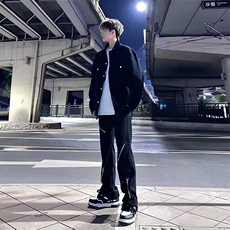 W8042-P40高街潮流多拉链直筒牛仔裤，男装牛仔裤，星座1608-2