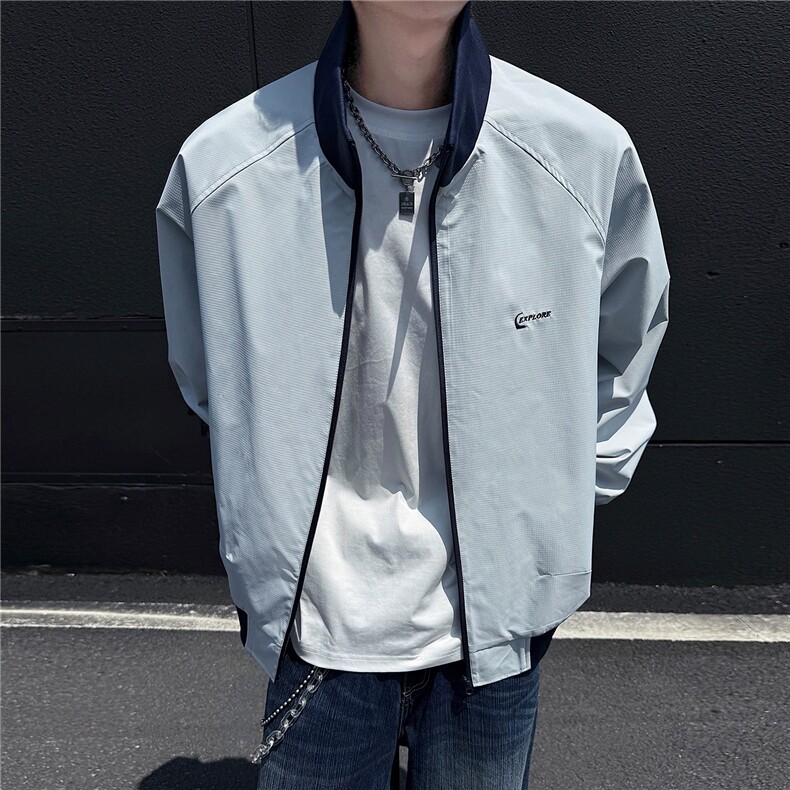 秋冬夹克男户外风山系工装外套青少年拼色上衣GS60101,男装夹克,星座1206（原A206）