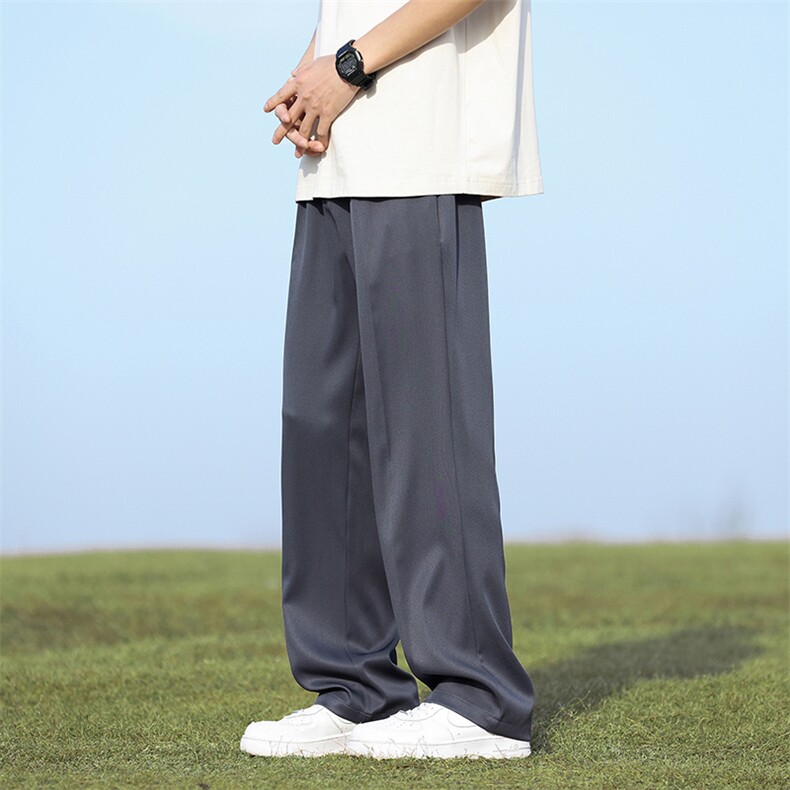 韩版直筒裤港风西裤男春夏潮流宽松休闲百搭裤子,男装休闲裤,星座613B