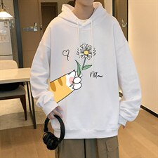 WY2265-P35纯棉连帽卫衣男大码运动帽衫宽松薄外套男，男装卫衣，电商A040