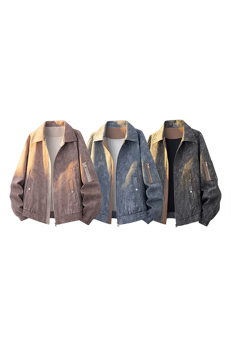 美式重磅高品质夹克假两件开衫外套SY8821特P78控158大码4-8XL+5,男装夹克,星座610B-1