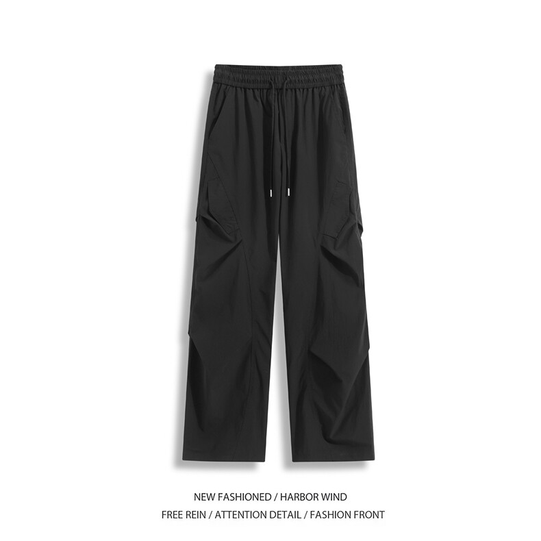夏季新款褶皱设计百搭速干宽松休闲冲锋裤B315-K25589-特p30控58,男装休闲裤,电商B315