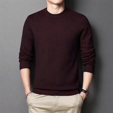 高端男2023新款春秋季中年长袖针织衫爸爸装宽松男士打底衫潮牌，男装针织衫/毛衣，电商B212（原钱塘6029）