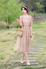 夏季新款，连衣裙,女装连衣裙,金典明美