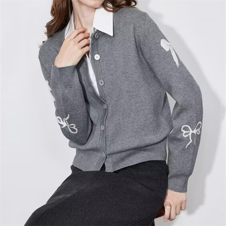 2025羊毛芝麻针开衫舒适百搭简约秋冬新款保暖软糯,女装羊毛衫,莺澜羊绒