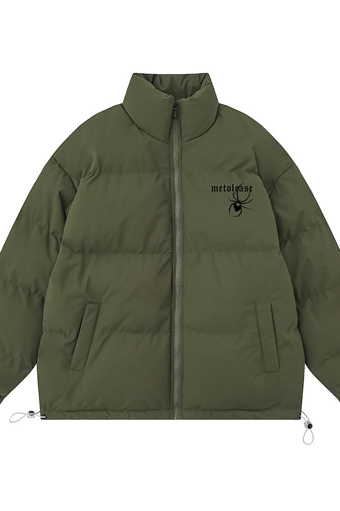 白底新款冬季时尚百搭宽松字母印花棉服外套MY62059P85控118,男装棉衣,电商A268-1