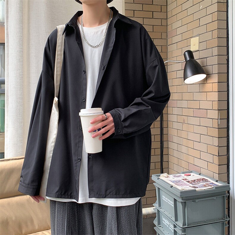 SJ-217-2-CS2415春夏秋季薄款冰丝长袖衬衫男垂感衬衣外套,男装衬衫,星座217-2