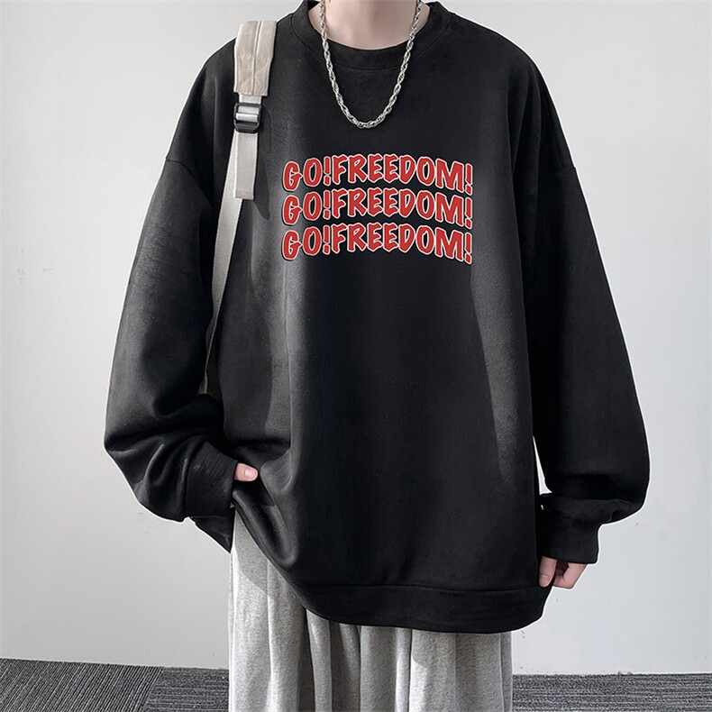 麂皮绒卫衣男大码重磅长袖t恤男JW81338-P35,男装卫衣,电商A040