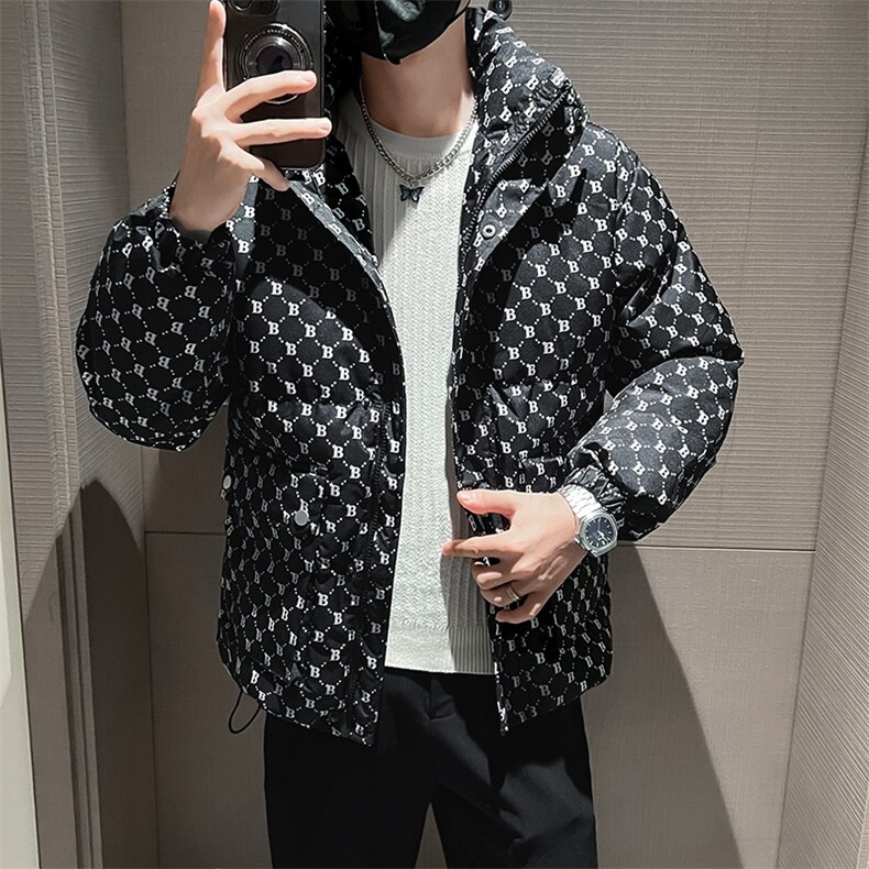秋冬新款潮流男士棉衣防寒上衣外套休闲商务轻奢棉衣,男装棉衣,星座1013