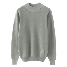 2024秋冬季新款元宝针半高领显瘦针织衫，男装针织衫/毛衣，凝珊羊绒