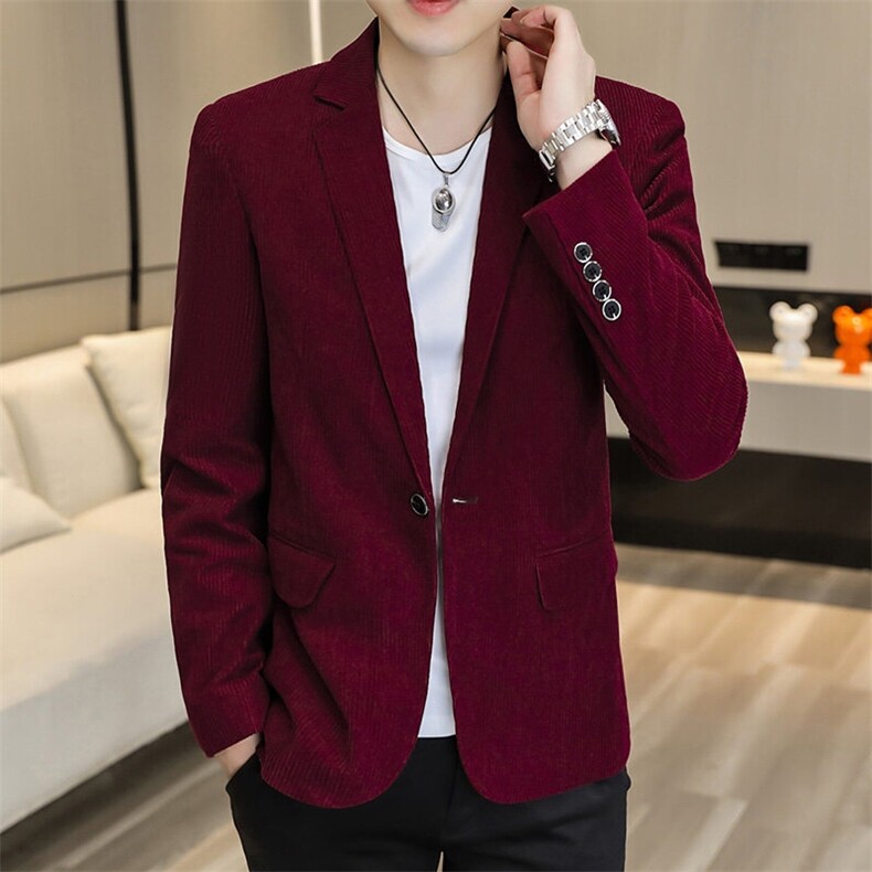 XZ8598P85新款灯芯绒休闲西装男外套韩版修身单西服上衣潮流韩版,男装西服,星座510A-2
