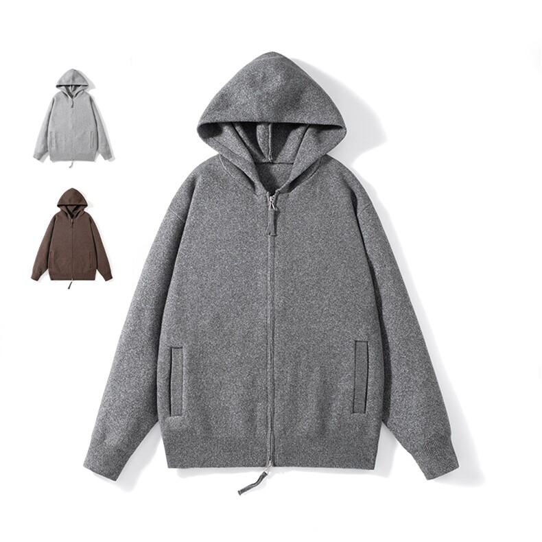 秋冬新款男士针织开衫连帽百搭休闲青年长袖外套开衫潮，女装短外套，星座914