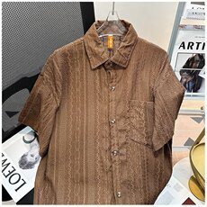 夏季镂空短袖衬衣C555p34，男装T恤，星座1013