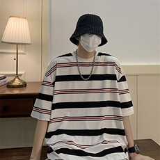 703-T315-P35精梳棉休闲条纹T恤，男装T恤，星座703-1