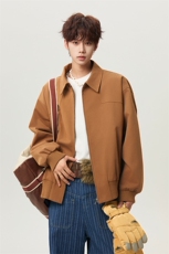 翻领夹克短外套男女秋季韩版短款简约百搭上衣-JK82577-特P85，男装夹克，电商B289