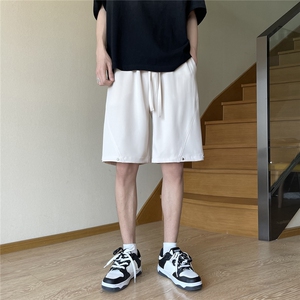 夏季冰丝短裤宽松垂感五分裤D329-QM610-P45-控79图片