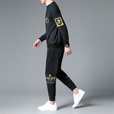 SXL9622秋季2023年新款男士长袖长裤修身休闲时尚卫衣套装P155，男装休闲套装，电商B360