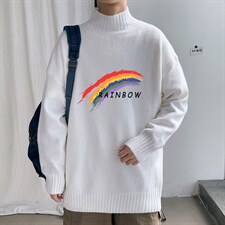 M18064-P45 加绒款-P65半高领毛衣男士大码针织衫男毛线衣男图片