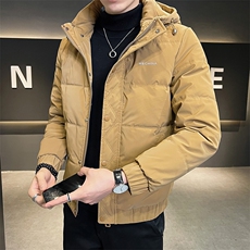 2025冬季店主3白鸭绒羽绒服连帽可拆简约时尚保暖外套男Y02-P155，男装羽绒服，电商D327