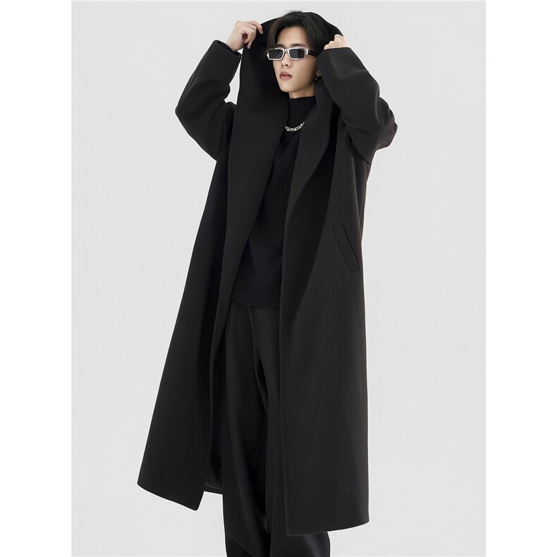 高品质403-DY102-P140控188长款巫师斗篷连帽毛呢大衣男,男装毛呢大衣,星座403（原603-1）