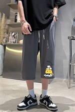 QK72090-P25冰丝七分裤男大码速干短裤男五分裤港风，男装休闲裤，电商A040