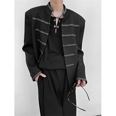 XZ1005-1-TTH0054-批75-小众设计感宫廷风立领夹克外套，男装夹克，星座1005-1