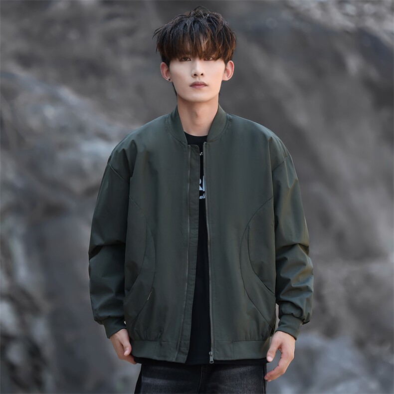秋季飞行服夹克立体男士棒球领外套休闲潮流大码A266-JK8016-P33，男装夹克，电商A266