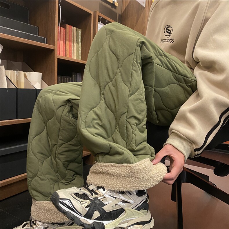 冬季情侣加厚葫芦格保暖棉裤羊羔绒宽松裤子B315-K23556-p65控78,男装休闲裤,电商B315