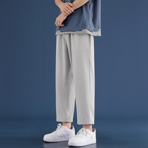 2023夏季薄款冰丝休闲裤宽松潮流直筒九分裤男1216-特批20,男装休闲裤,星座718-1