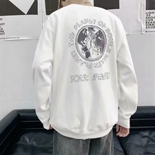 秋季卫衣男潮流ins港风潮印花百搭学生宽松上衣服W1263-P28，男装卫衣，星座512-4