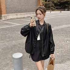 【首-发新品】现货皮衣女2023秋宽松显瘦ZB212-2381-P140-K190，女装皮衣，浙宝285（原212）