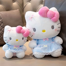 蓝裙猫咪公仔