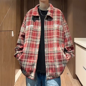 小香风夹克男韩版潮流字母刺绣个性高街2023秋冬ins外套W5194-P58图片