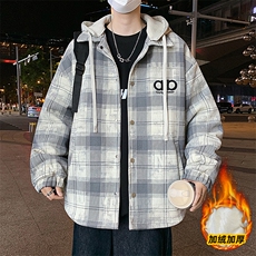 冬季男士加棉格子夹克港风大码加厚棉衣外套，男装夹克，星座1206（原A206）