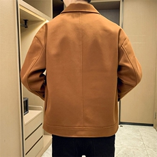 新款呢子大衣秋冬妮子毛呢夹克外套常规批135。A236-JK-5037-P145，男装夹克，电商A236