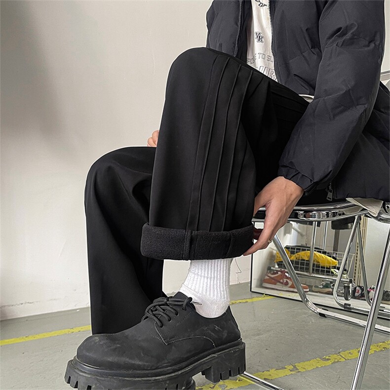 08美式侧边条纹拼接休闲西裤男加绒加厚休闲裤K211-1-K2367-P65，男装西裤，星座211-1