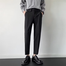 西裤男夏季轻熟风韩版修身小直筒休闲裤免烫九分裤子A508，男装休闲裤，星座1116A-2（原606A-1）